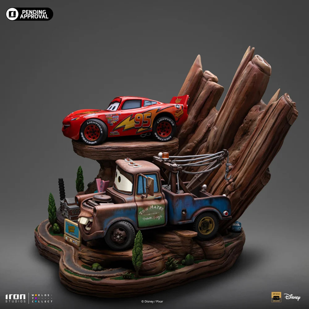 Lightning Mcqueen and Tow Mater Art Scale 1/10 Cars Statue