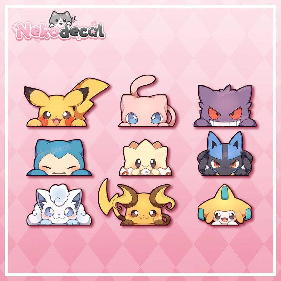 Window Cling Pokemon Stickers