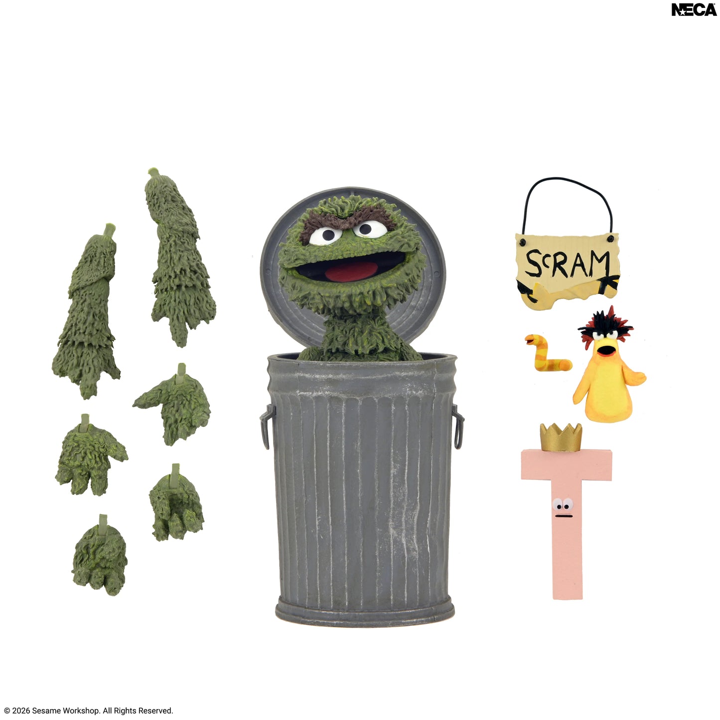 PRE-ORDER NECA Sesame Street Ultimate Oscar the Grouch 7" Action Figure