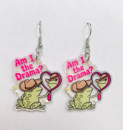 Am I The Drama Earrings, Drama Earing, Humor