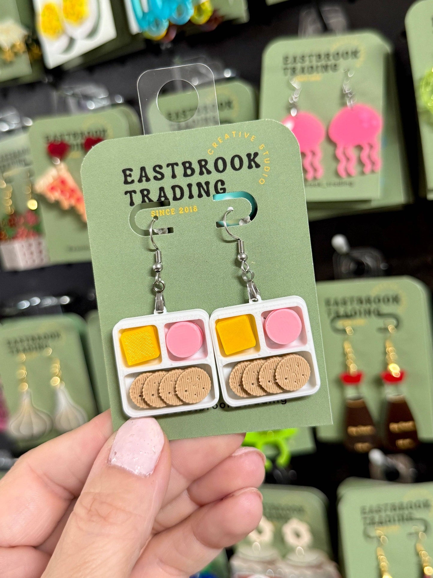 Lunch tray Lunchable earrings