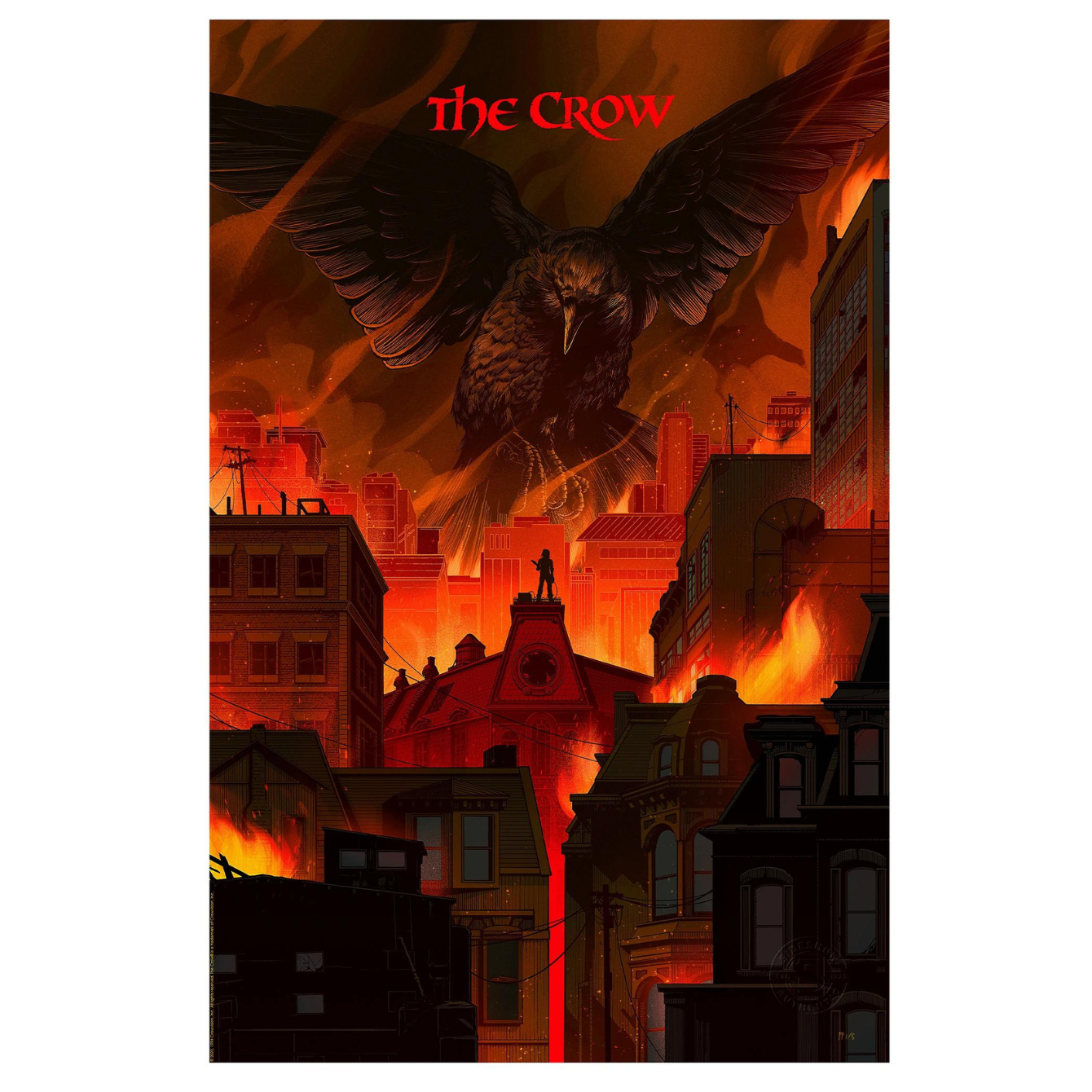 PRE-ORDER THE CROW: DEVIL'S NIGHT Art Print by Kevin Tong FRAMED