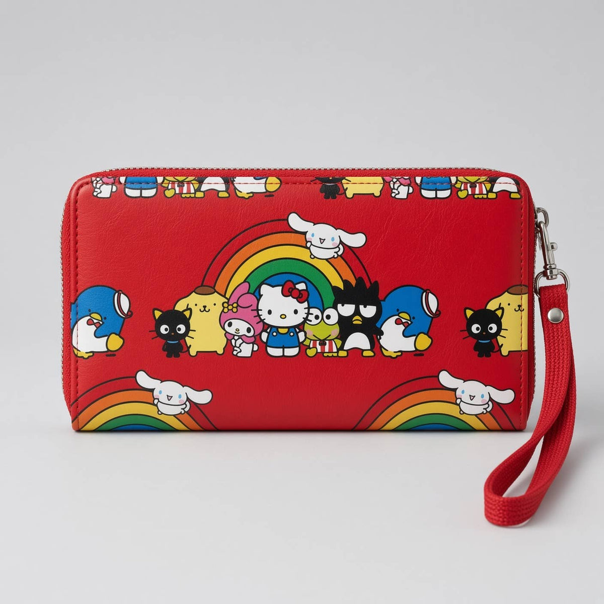 HELLO KITTY & FRIENDS RAINBOW PARTY LARGE ZIP WALLET