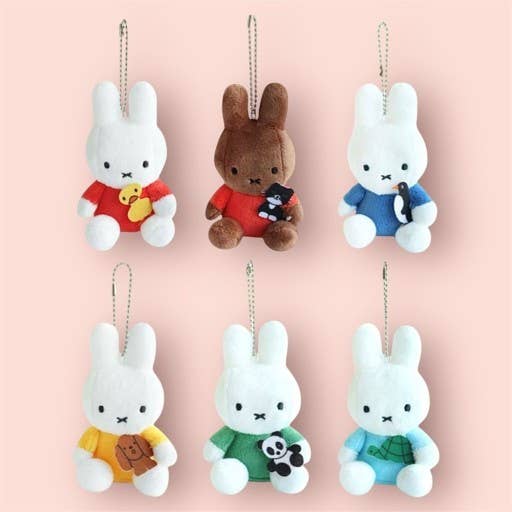 Limited Miffy Plush with lovely animal Keychain Bag Charm
