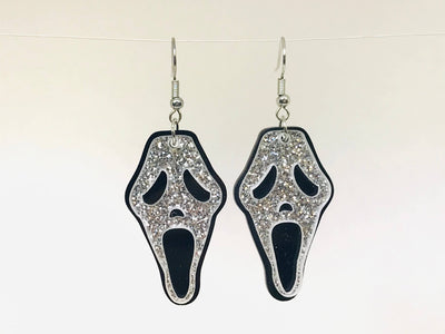 Screaming Ghost Earrings, Halloween Horror Gift