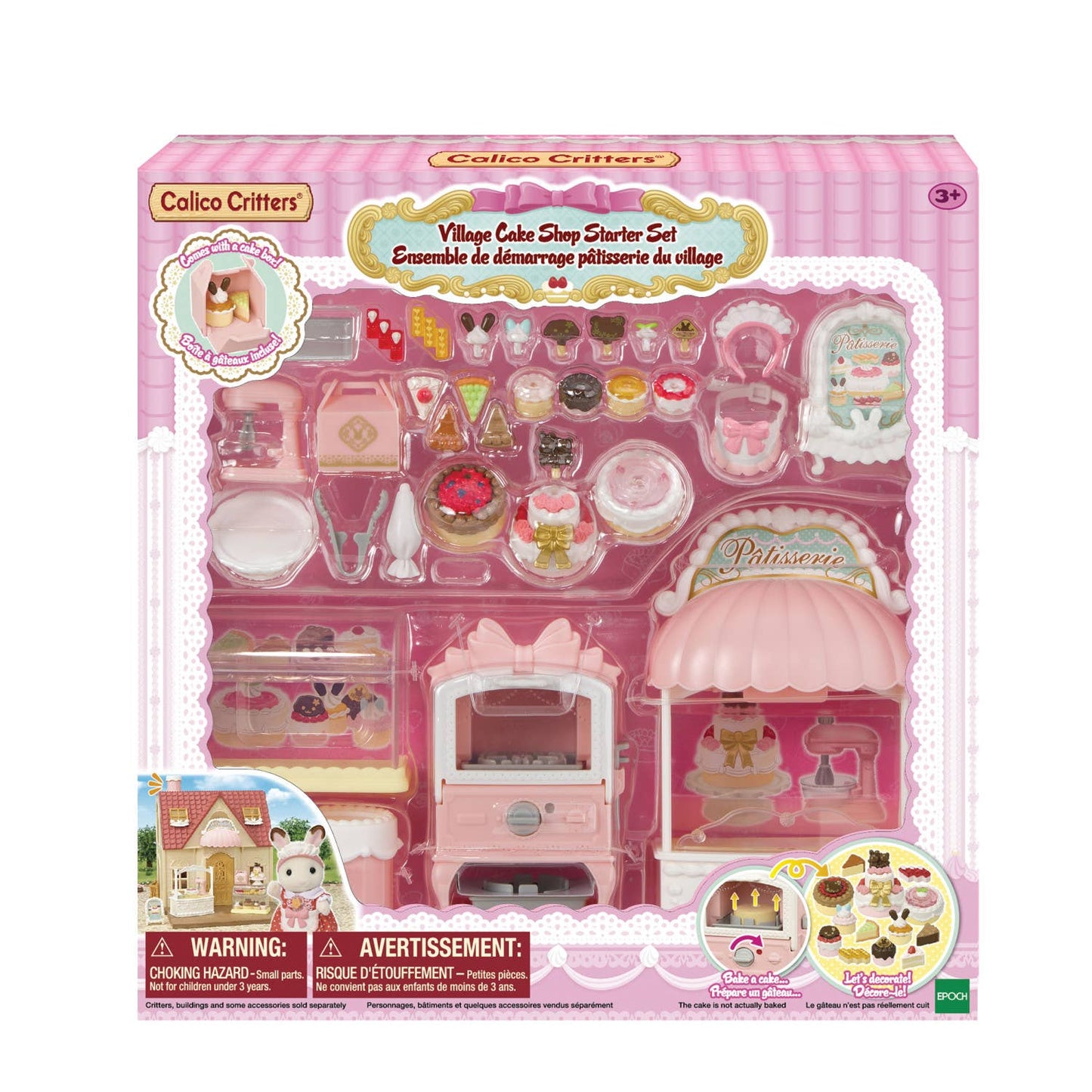 Calico Critters Village Cake Shop Starter Set, Doll Playset
