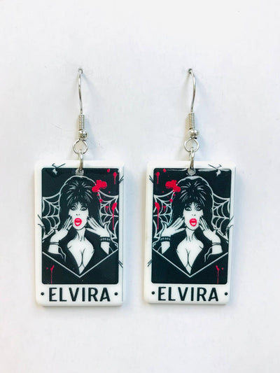 Tarot Card Earrings, Elvira Earrings
