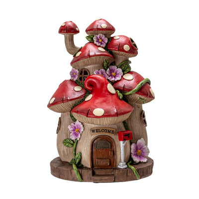 Whimsical Garden Toadstool Mushroom House with LED