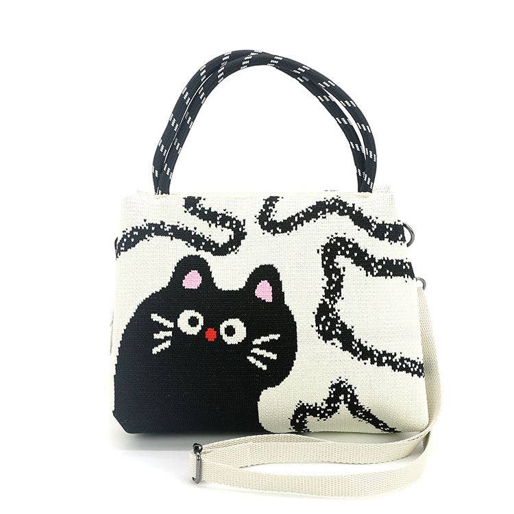 2 PCS handheld black cat bag