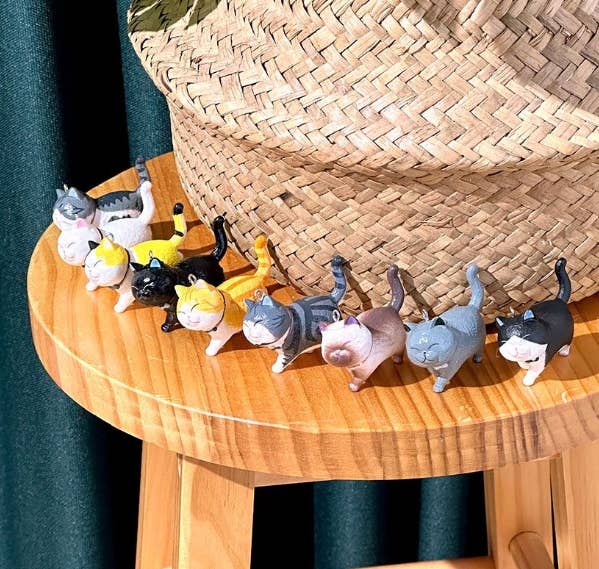 Best Friend Cat Figure Collectable Keyring Random Box