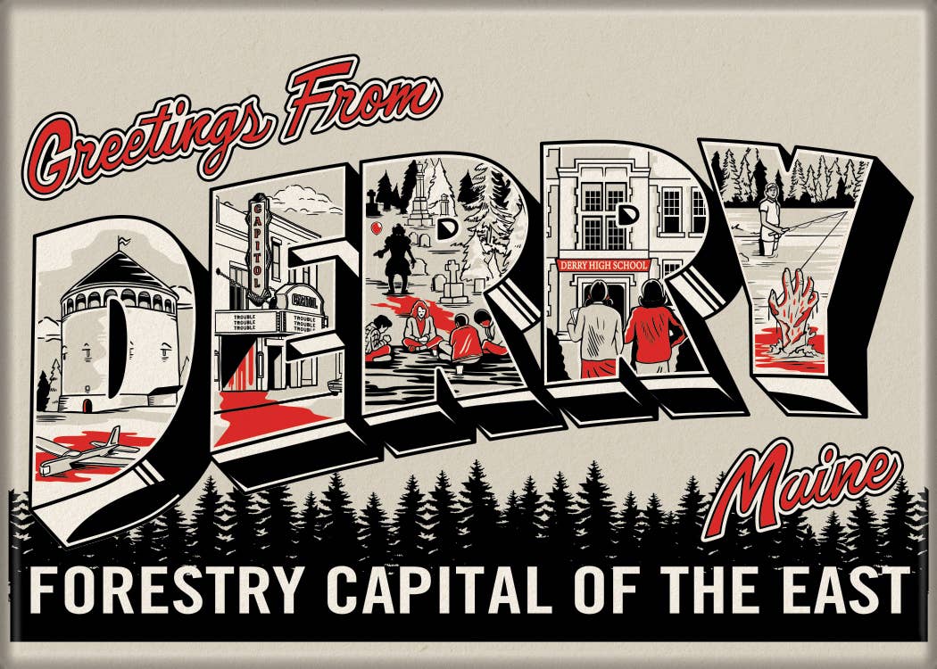 IT Welcome to Derry Post Card Magnet