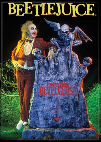 Beetlejuice Here Lies Magnet 2.5" x 3.5"