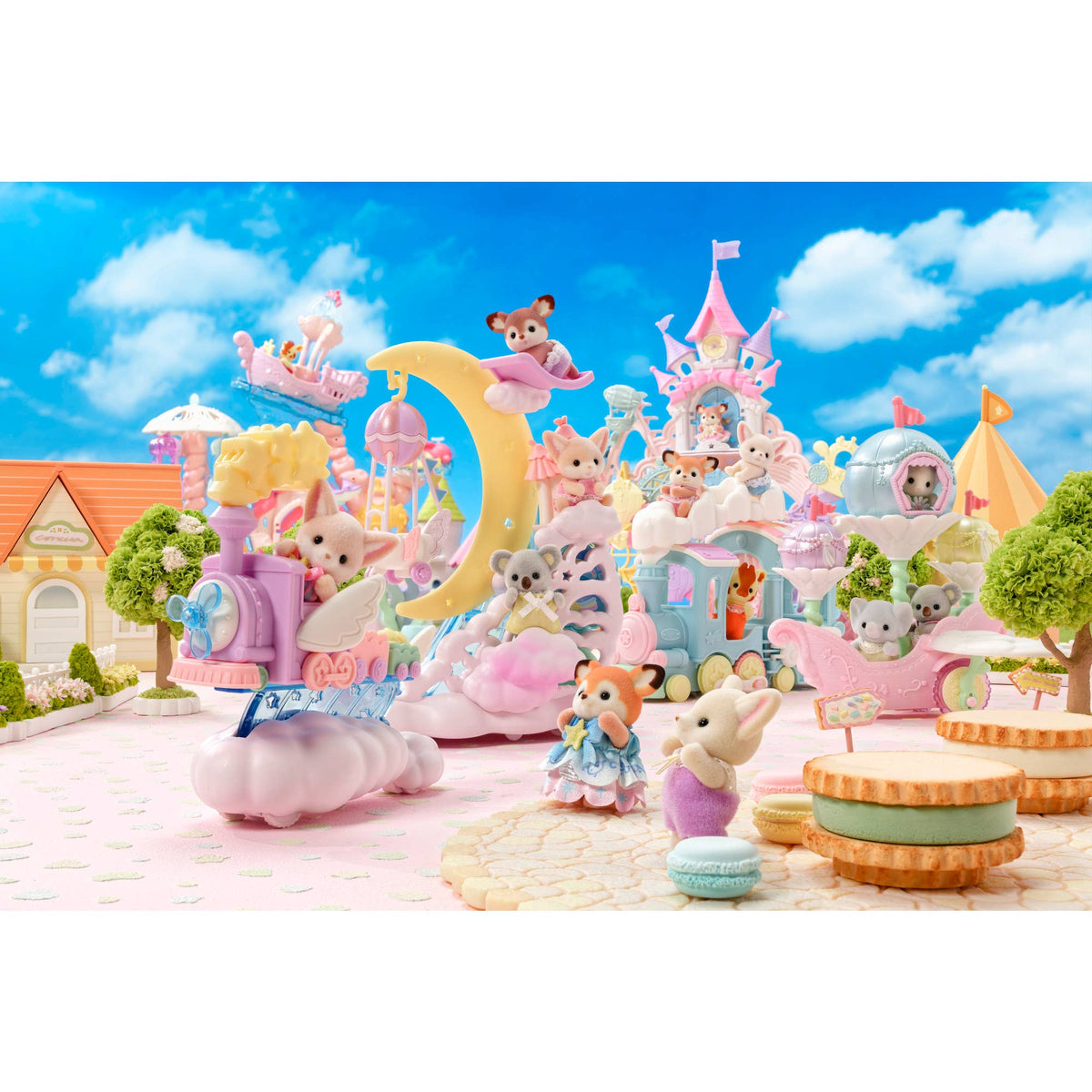 Calico Critters Floral Fantasy Skyship, Dollhouse Playset