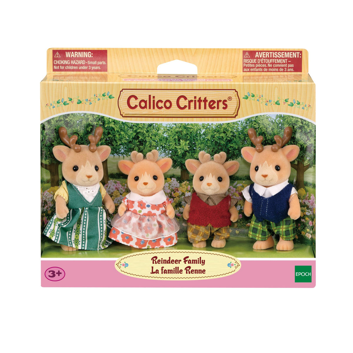 Calico Critters Reindeer Family, 4 Collectible Doll Figures