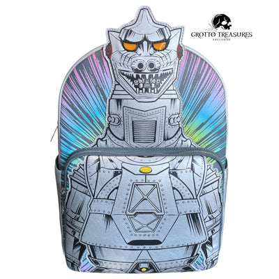 Grotto Treasures Exclusive - Loungefly Toho Godzilla Mechagodzilla Metallic Light-Up Full-Size Backpack