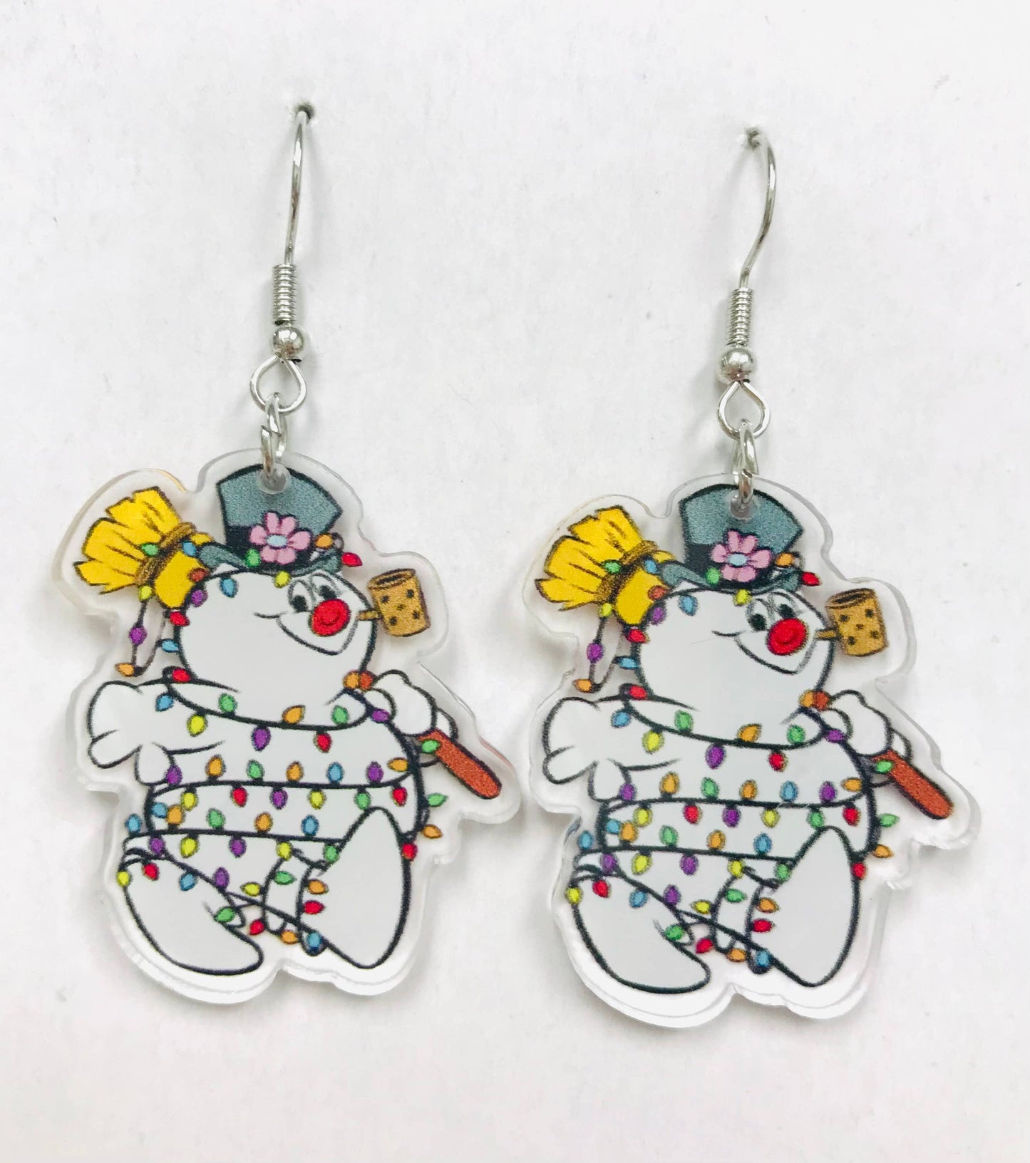 Acrylic SNOWMAN Earrings Christmas Gift
