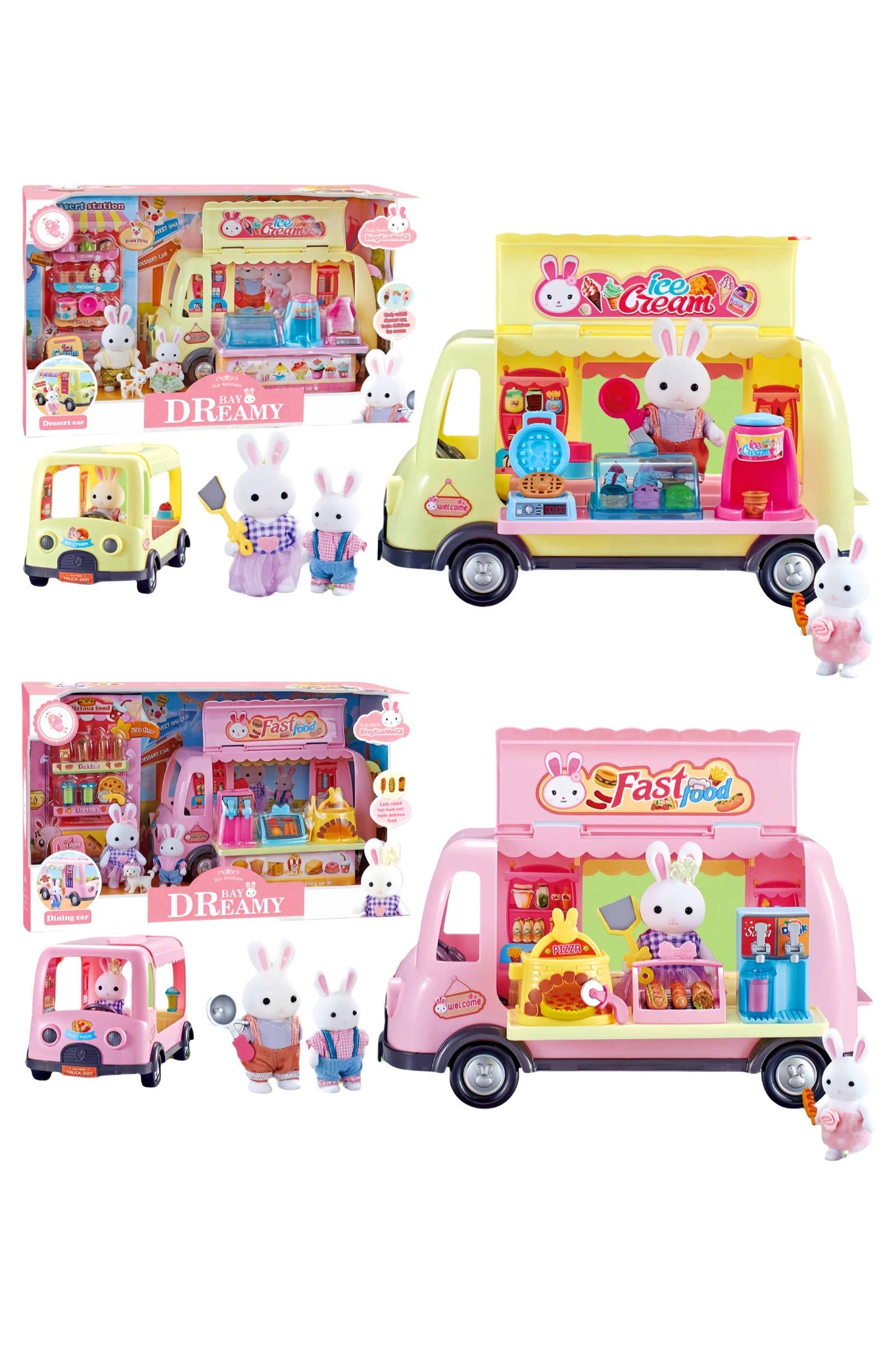 Mini Bunny Rabbit Girl Pretend Play Truck