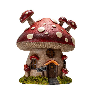 Whimsical Garden Toadstool Mushroom House with LED