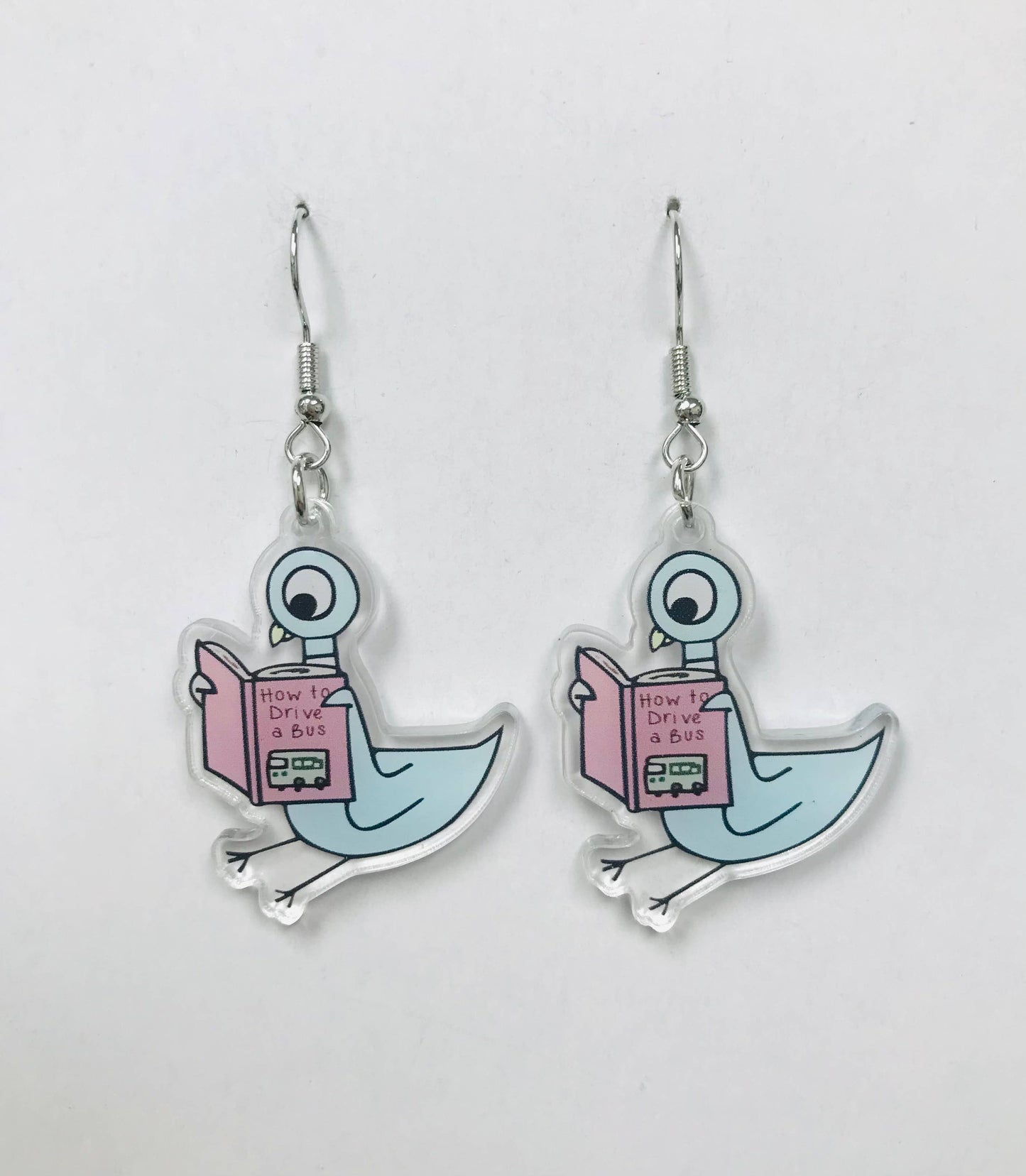 Acrylic Pigeon How To Drive A Bus Earrings