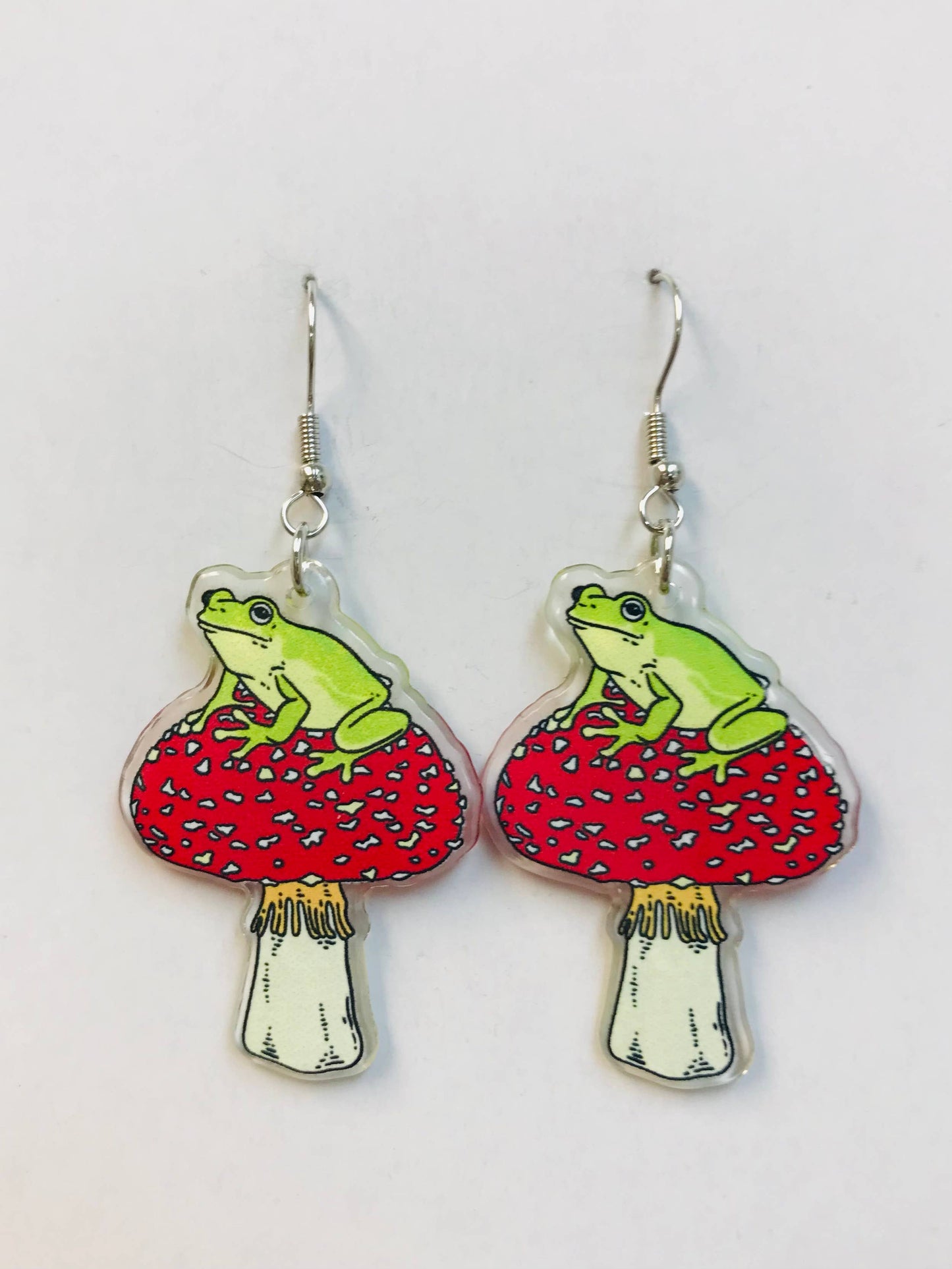 Acrylic Hen Wearing Boots Earrings