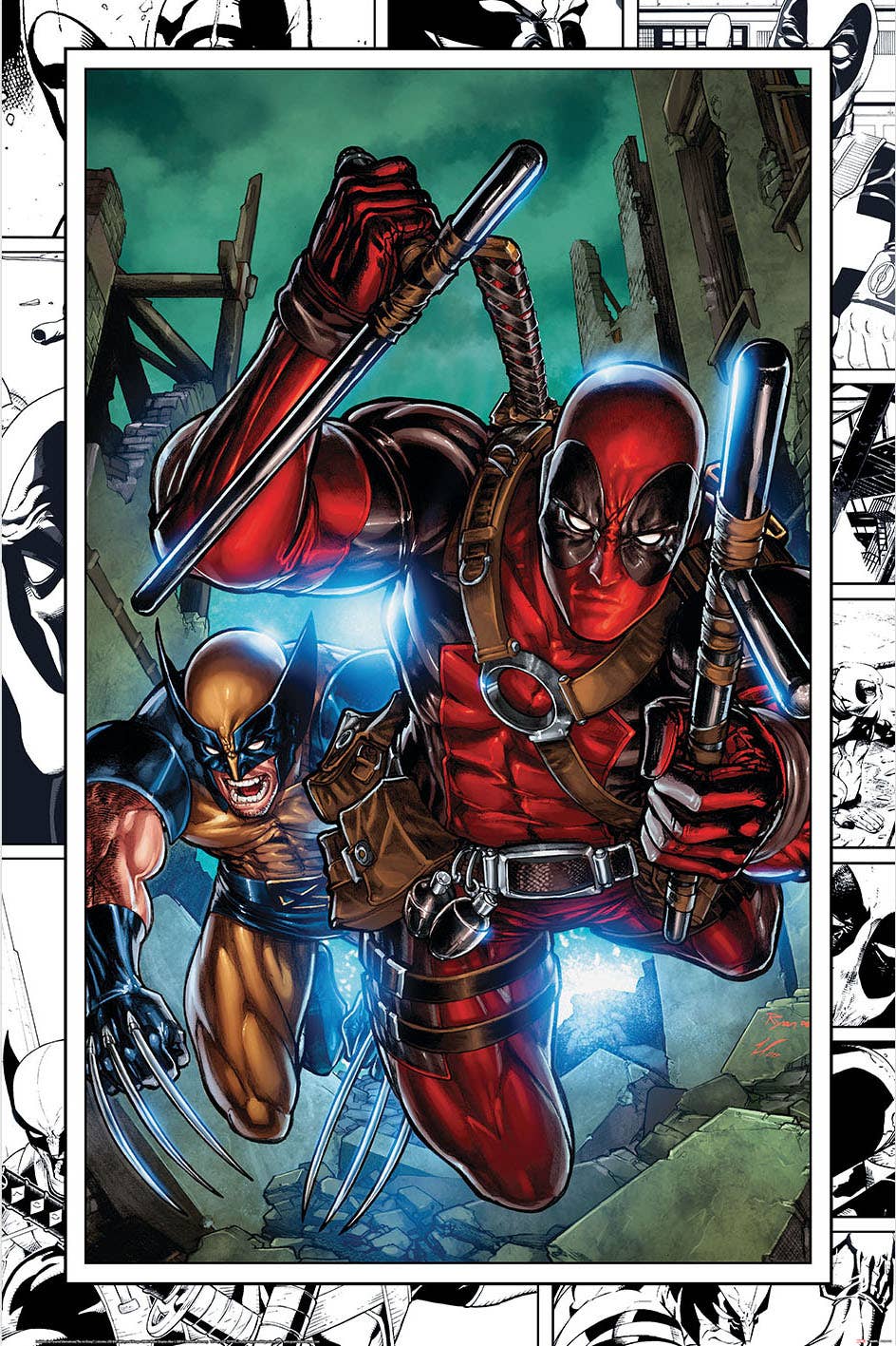 Deadpool & Wolverine Marvel Comics Poster 24X36