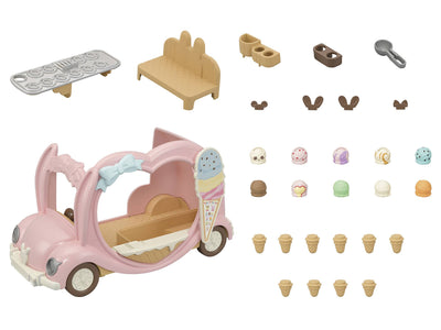 Calico Critters Ice Cream Van, Toy Vehicle for Dolls