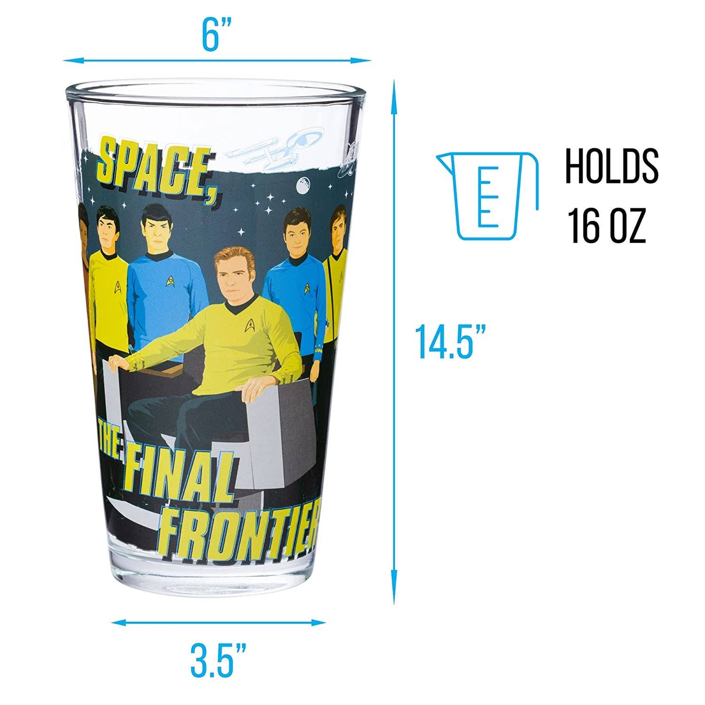 Star Trek 4pc. 16oz. Pint Glass Set
