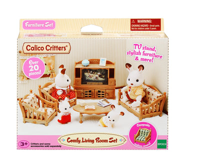 Calico Critters Comfy Living Room Set, Dollhouse Furniture
