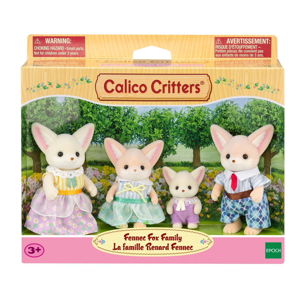 Calico Critters Fennec Fox Family,4 Collectible Doll Figures