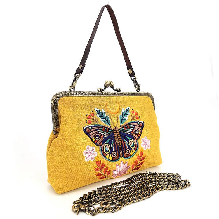 Moon Moth Vintage Kisslock Bag