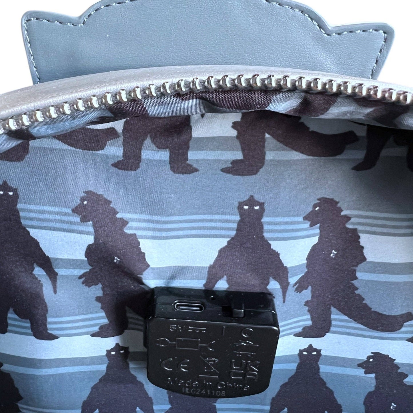 Grotto Treasures Exclusive - Loungefly Toho Godzilla Mechagodzilla Metallic Light-Up Full-Size Backpack