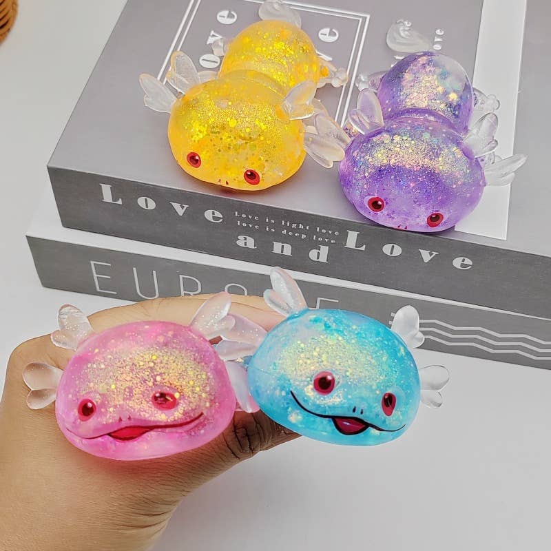 Maltose Glitter cute Salamander squishy toy-Random Color