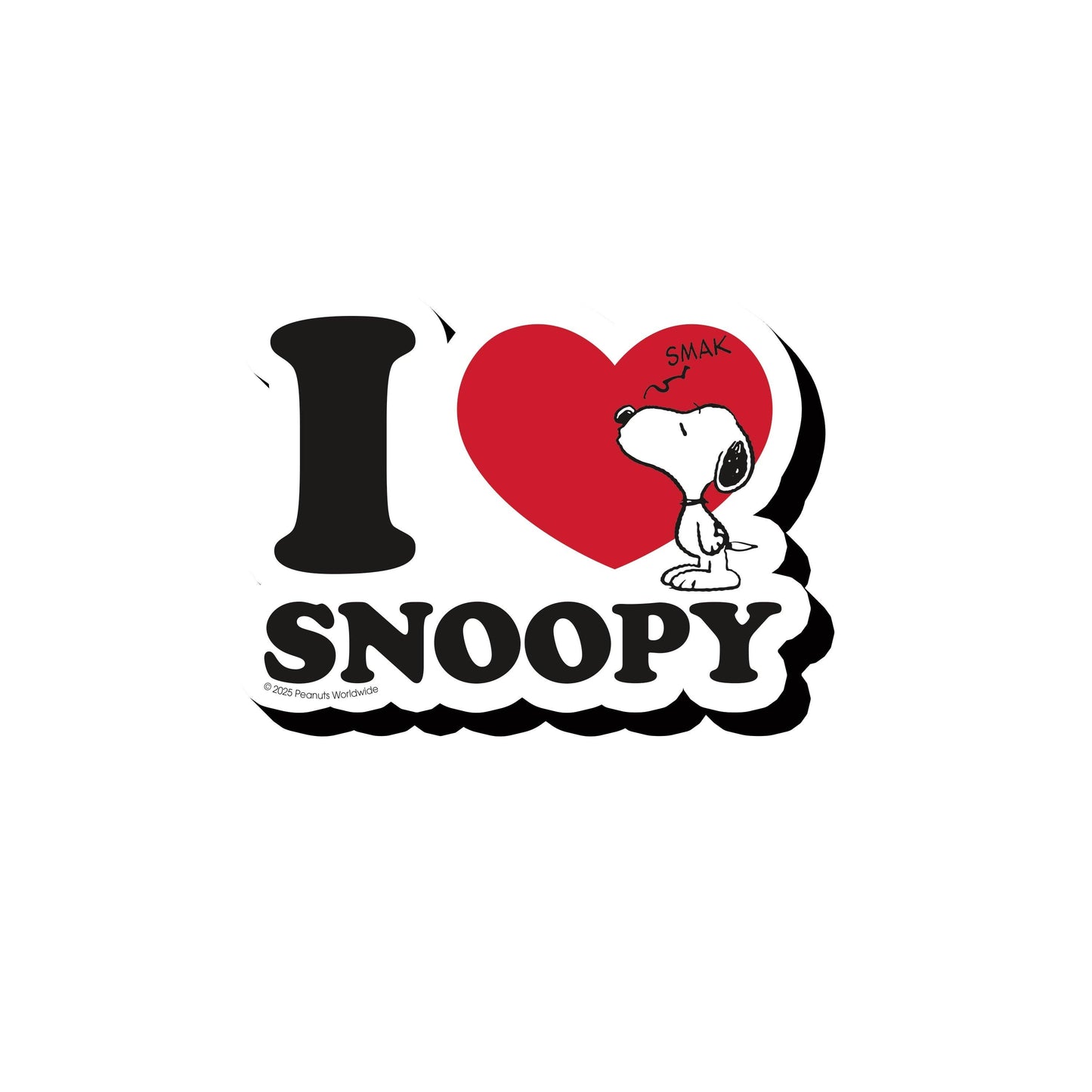 Peanuts I Heart Snoopy Funky Chunky Magnet