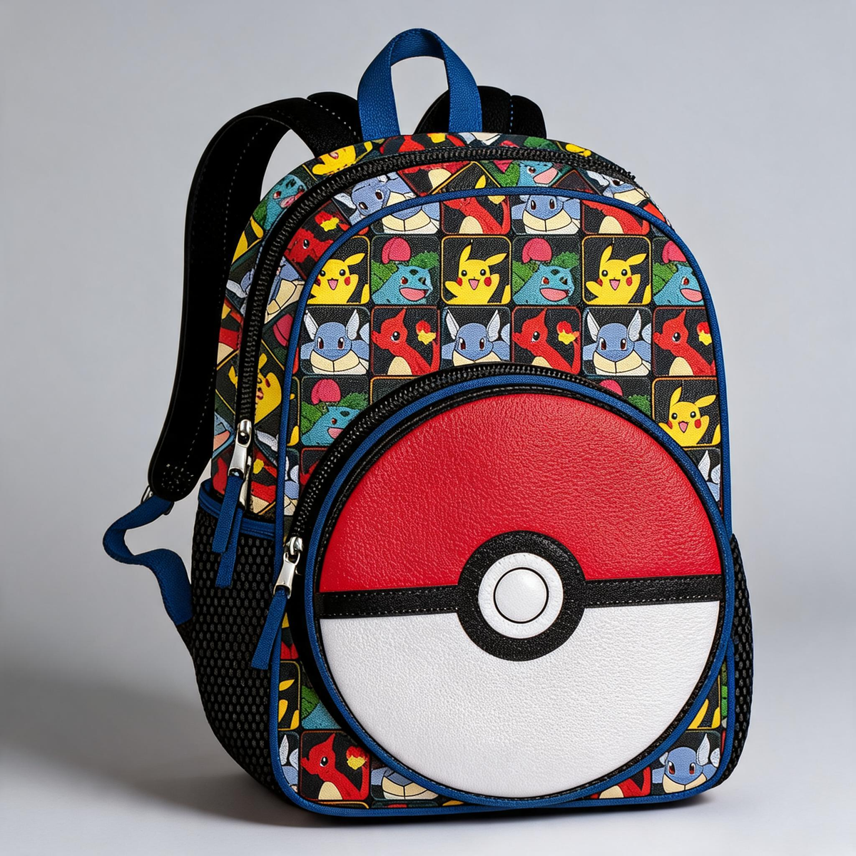 POKEMON 16" BACKPACK W/MOLDED FRONT POKE PANEL ALL OVER PRINT