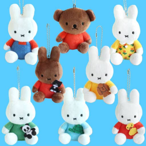 Limited Miffy Plush with lovely animal Keychain Bag Charm
