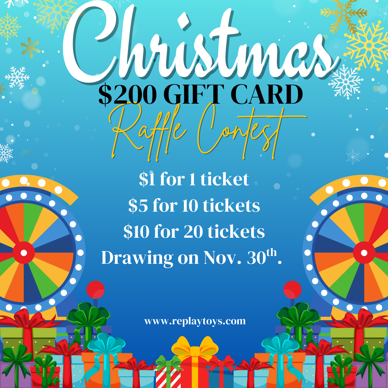 $200 Gift Card Raffle ($1 Starting Entry)