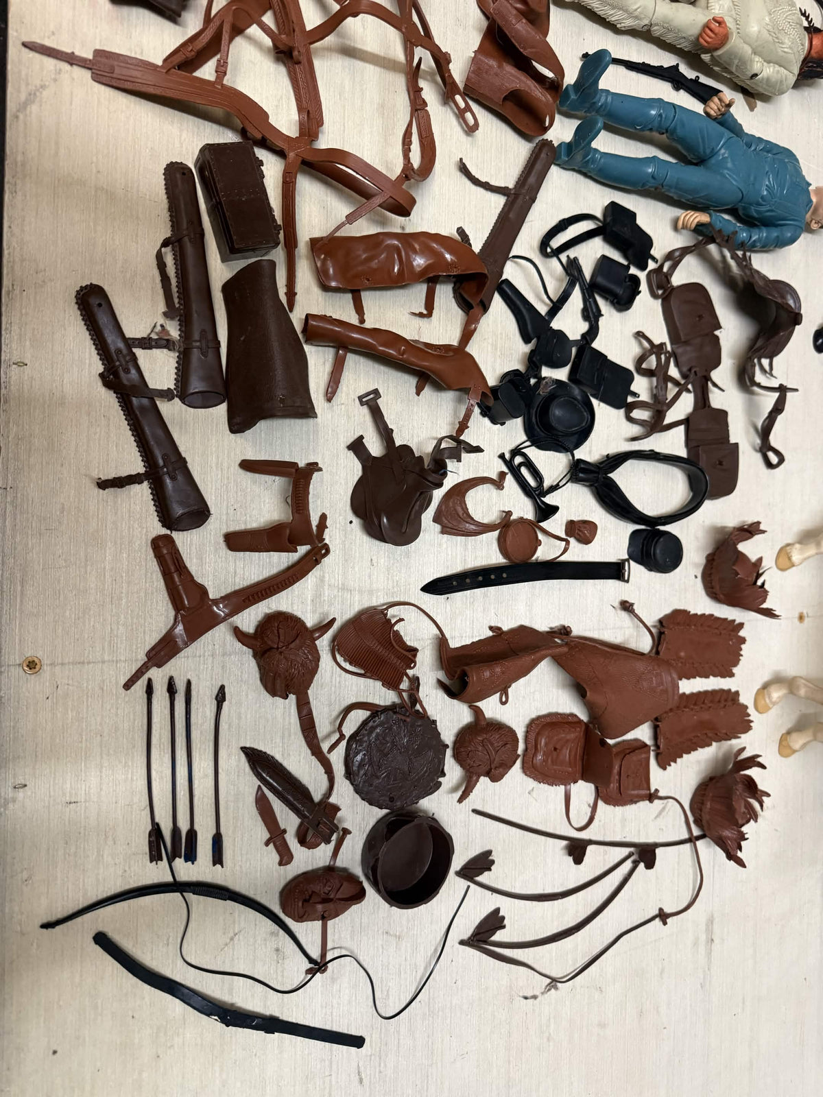 HUGE VINTAGE LOT Johnny West Horses, Figures, and Accessories