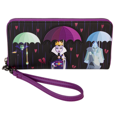 Disney Villains Curse Your Hearts Zip Around Wristlet Wallet