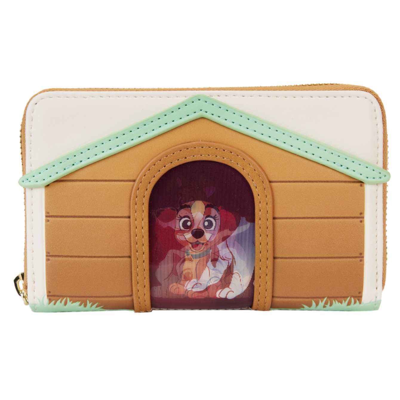 I Heart Disney Dogs Dog House Triple Lenticular Zip Around Wallet
