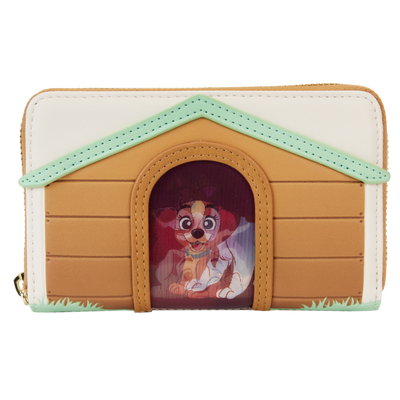 I Heart Disney Dogs Dog House Triple Lenticular Zip Around Wallet