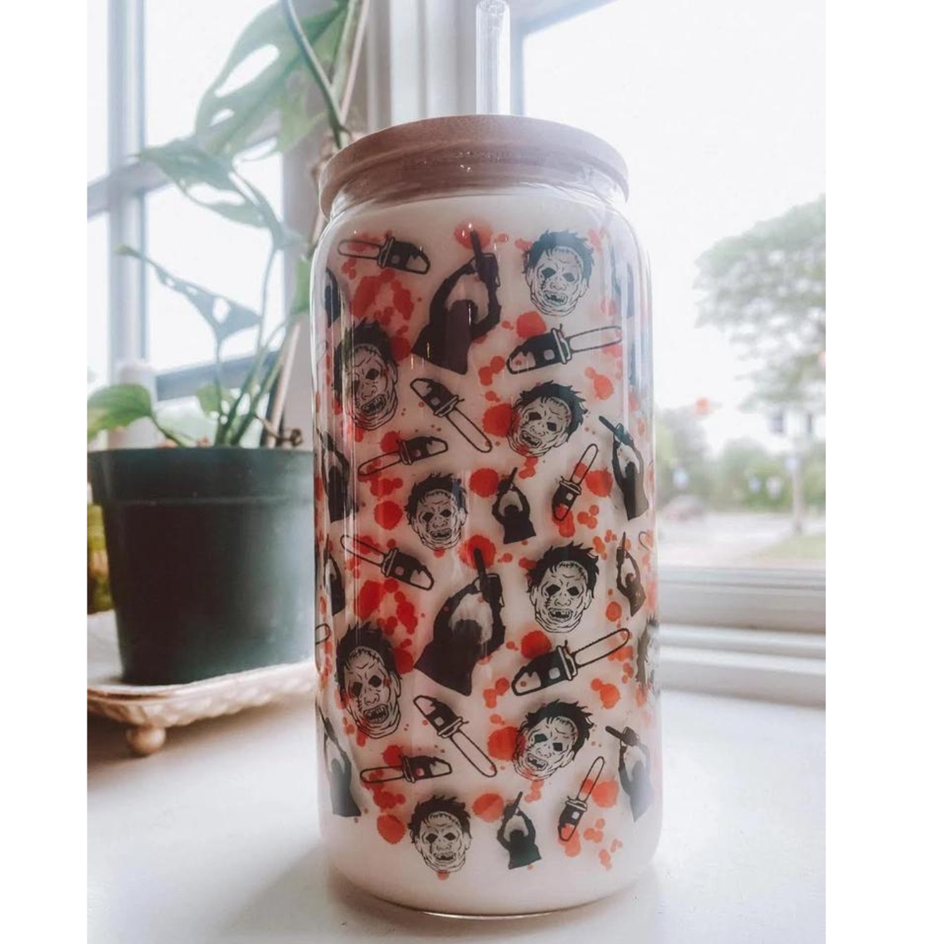 Texas Chainsaw Glass Tumbler