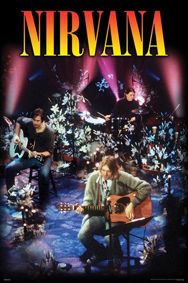 Nirvana Unplugged Rock N Roll Music Poster