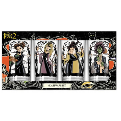 Hocus Pocus 10oz Glass Tumbler Set (4pc Set)