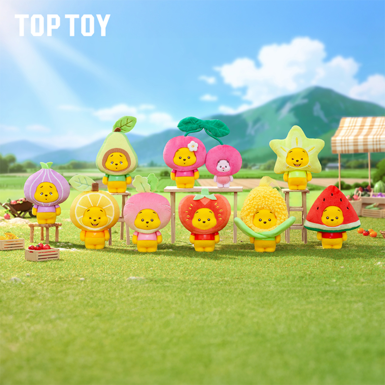 Winnie The Pooh Tiny Orchard Fruit Keychain Series Blind Box