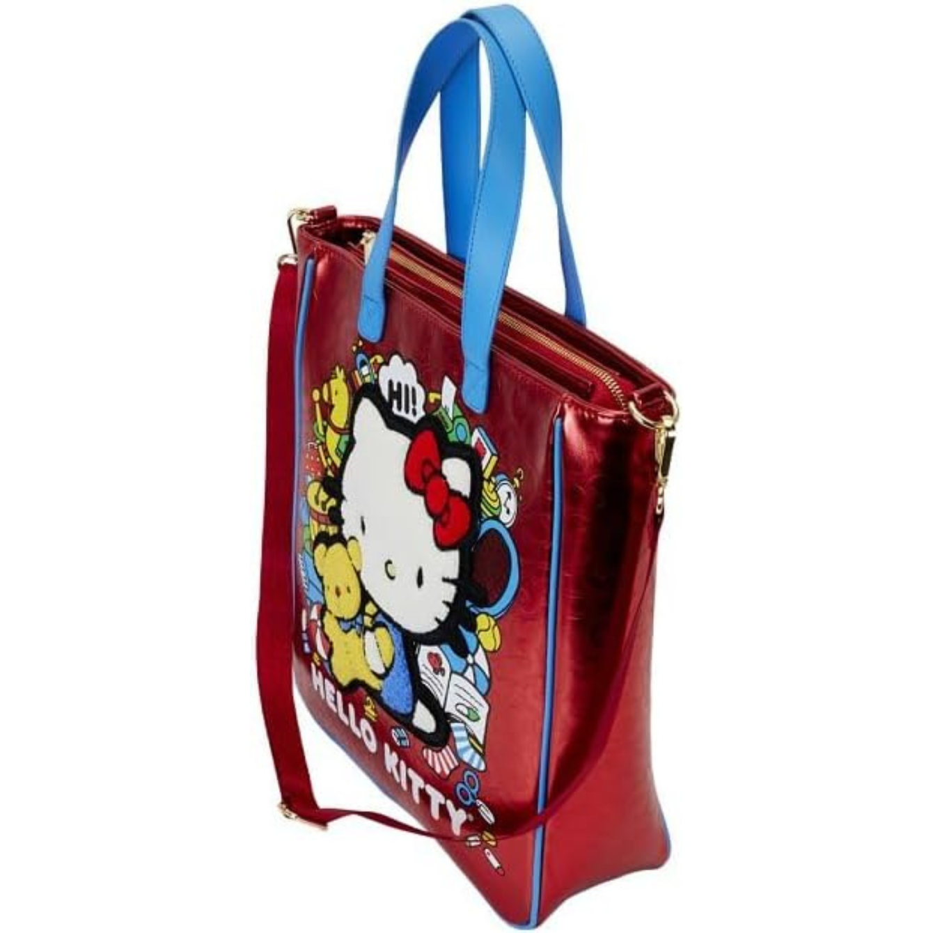 Loungefly Sanrio Hello Kitty 50th Anniversary Tote Bag with Coin Bag