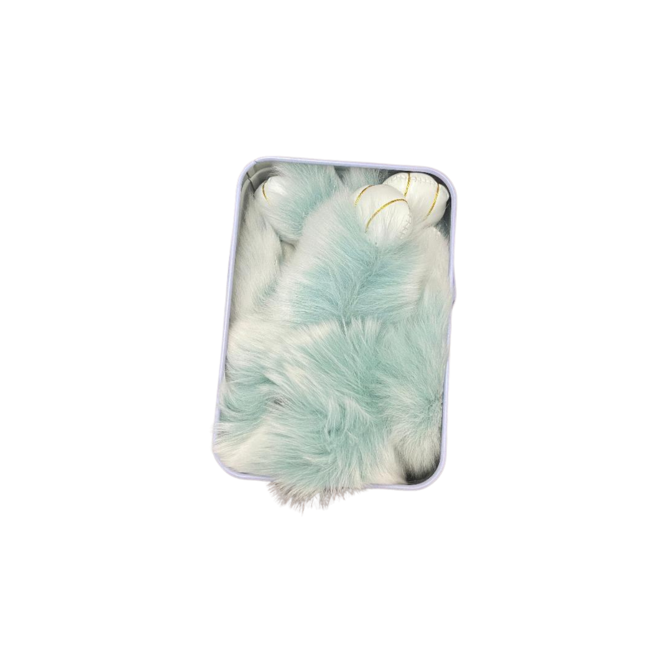 bunny keychain with tin