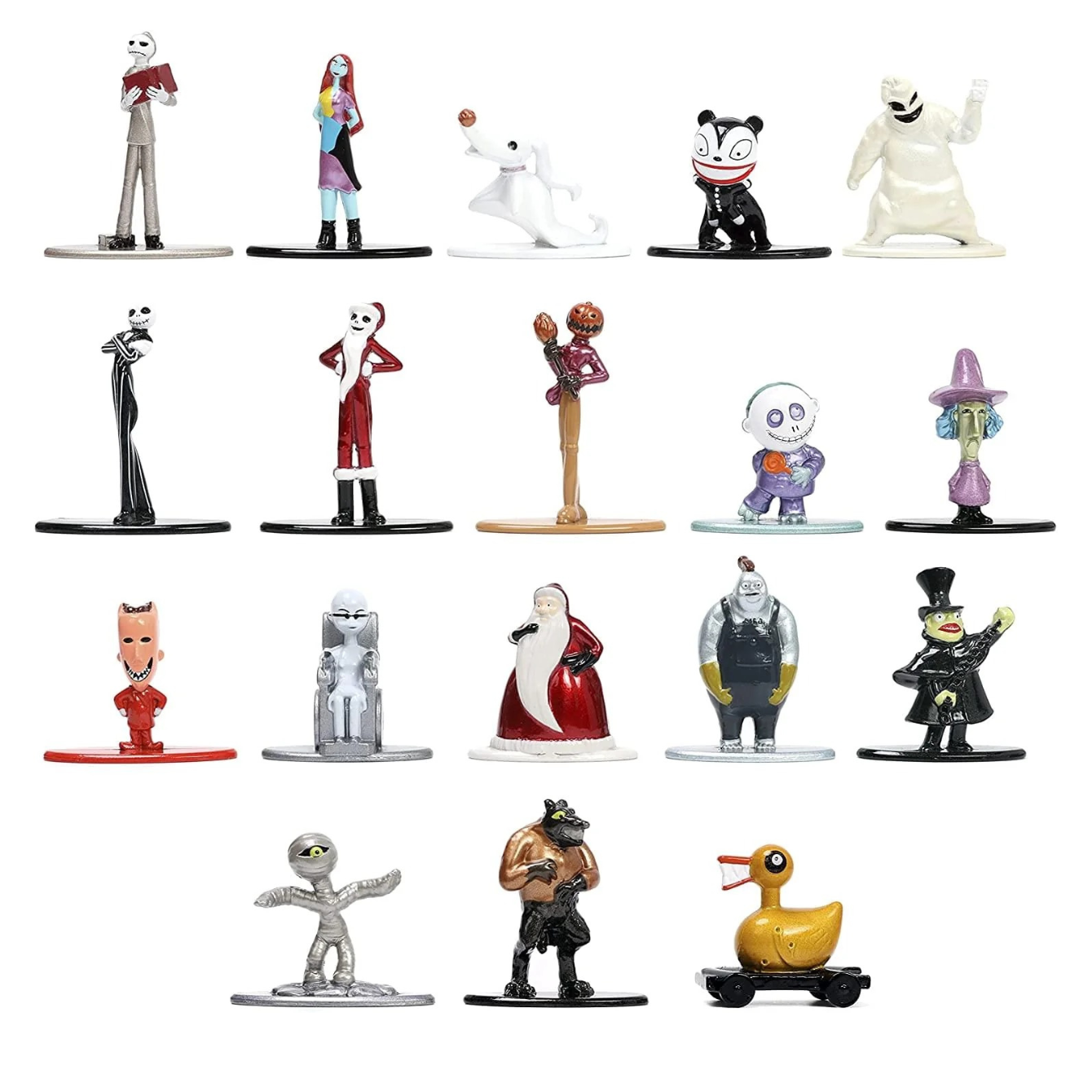 Nightmare Before Christmas Nano Metalfigs 18 Pack | 1.65 Inch Die-Cast Figures
