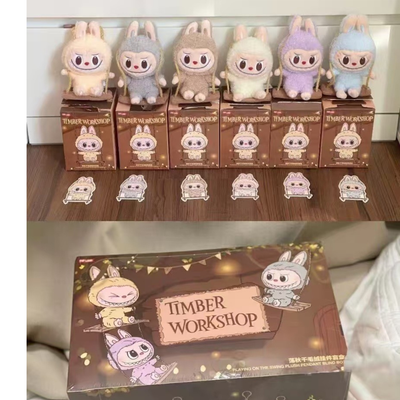 Labubu The Monsters Timber Workshop Playing on the Swing Plush Blind Box
