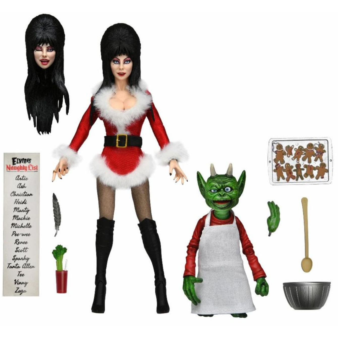 Elvira - 8" Scale Clothed Figure - Very Scary Xmas Elvira