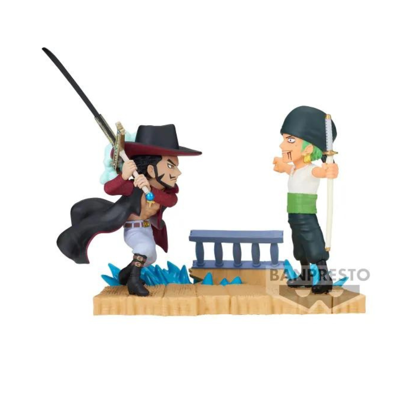 Roronoa Zoro vs Dracule.Mihawk "One Piece", Bandai Spirits World Collectable Figure Log Stories